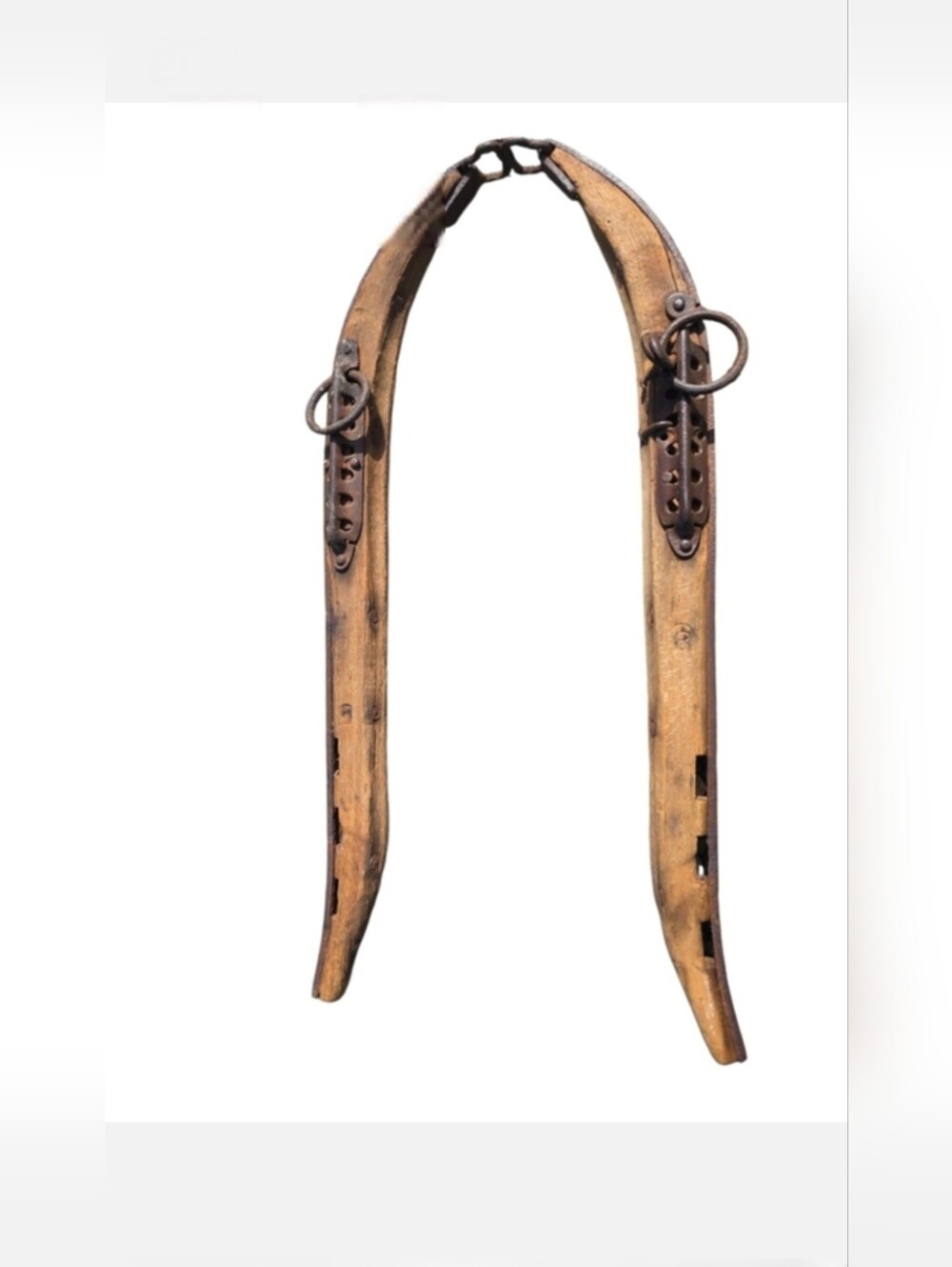 Antique Horse / Mule Wood & iron Harness Hames.